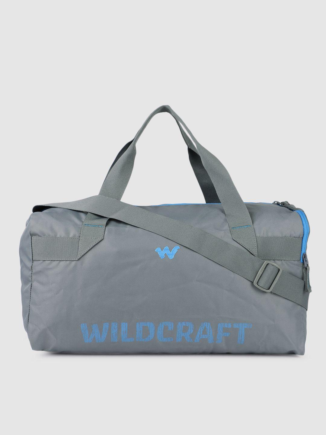 wildcraft unisex grey printed flip duf 1duffel bag