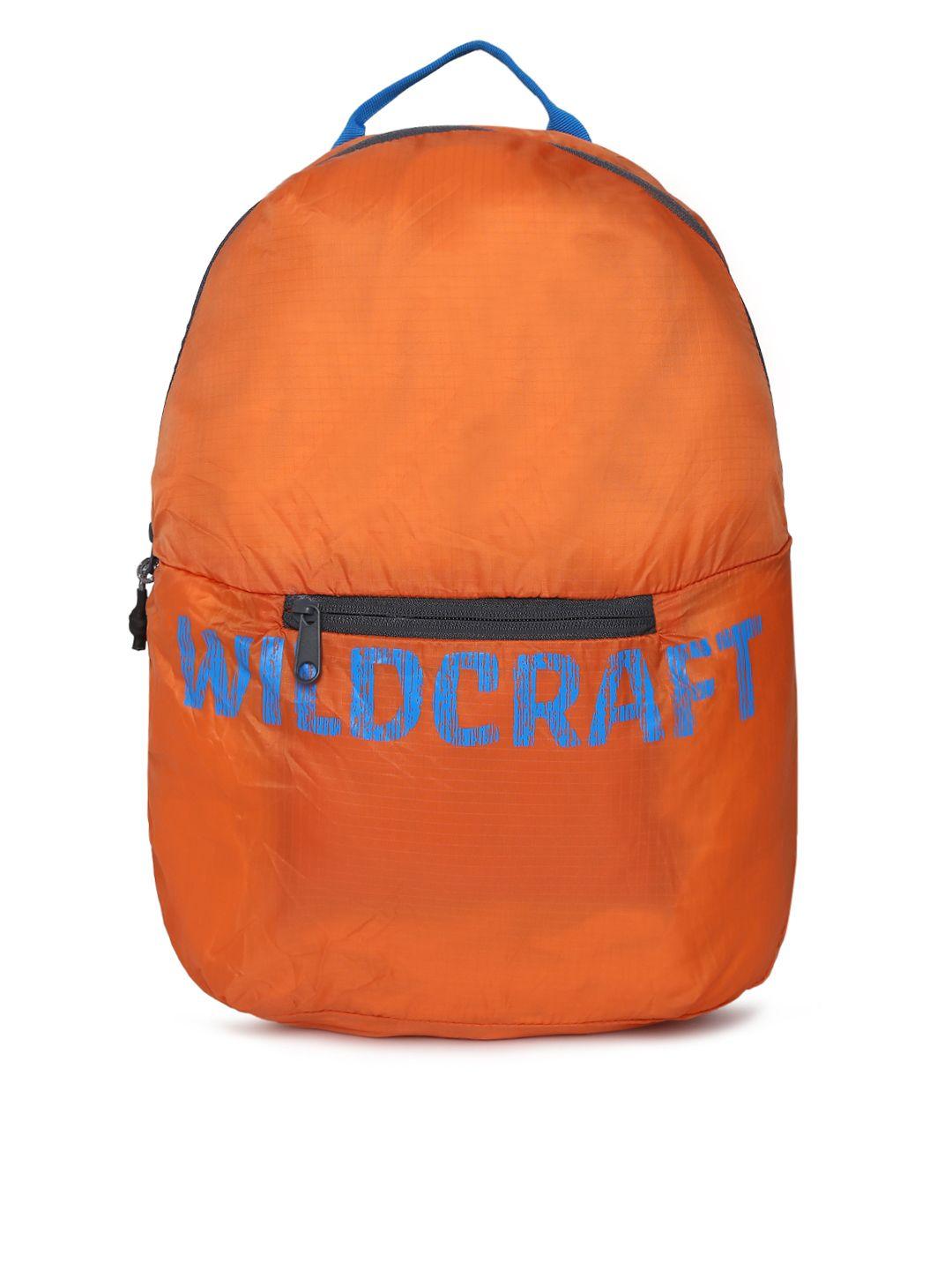 wildcraft unisex orange brand logo backpack
