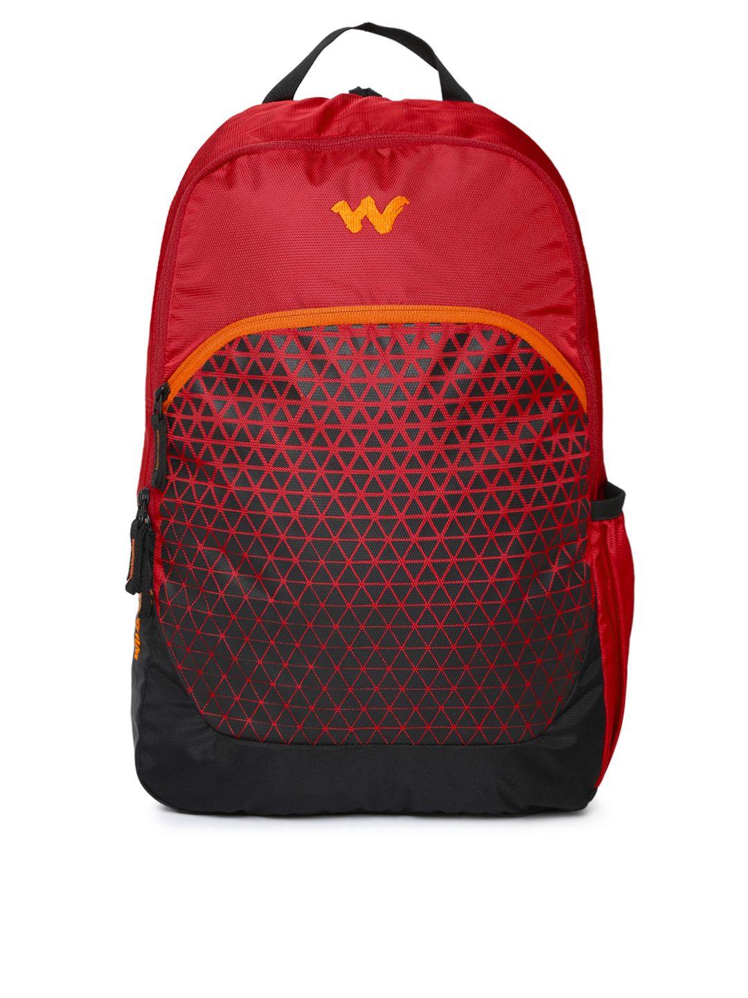 wildcraft unisex red & black geometric zeal backpack