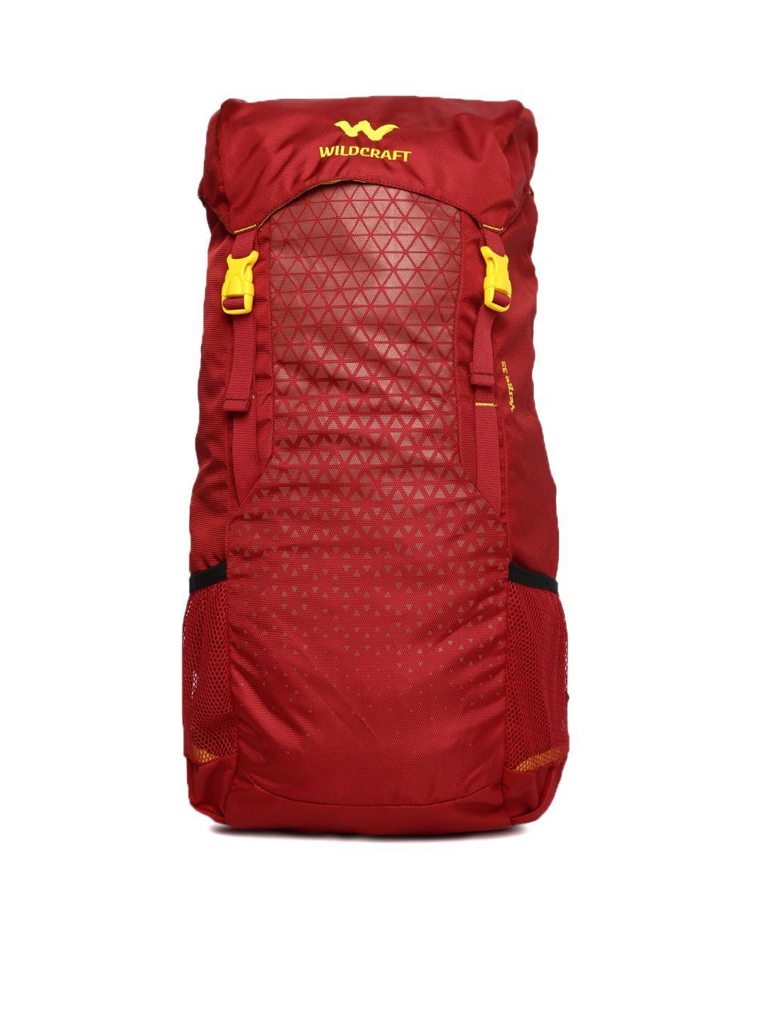 wildcraft unisex red verge 35 printed rucksack