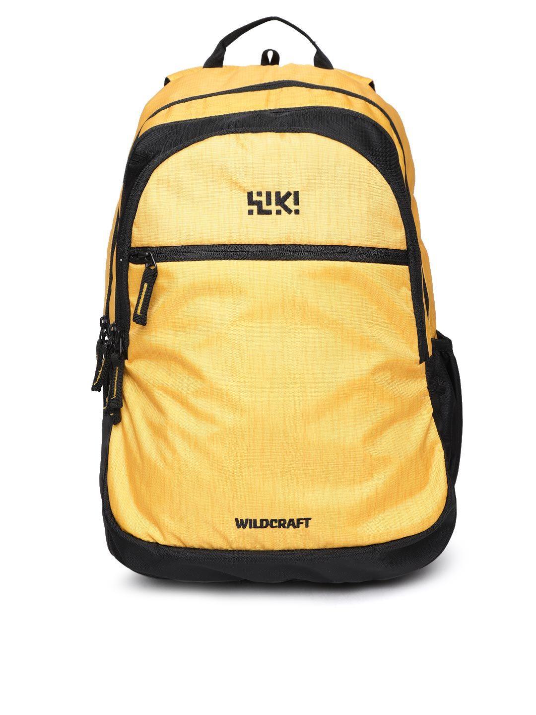wildcraft unisex yellow & black solid backpack