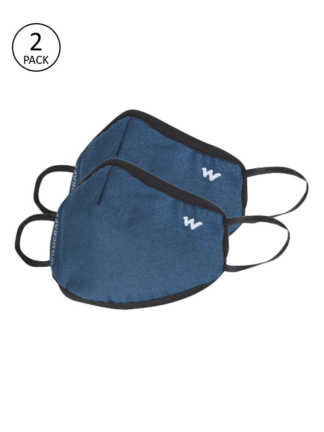 wildcraft adults navy blue 2 pcs 3-ply w95+ protective outdoor masks