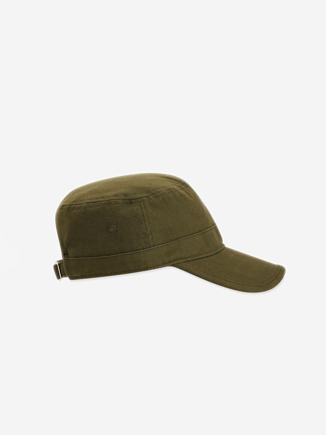 wildcraft adults olive green brand logo embroidered cotton baseball cap