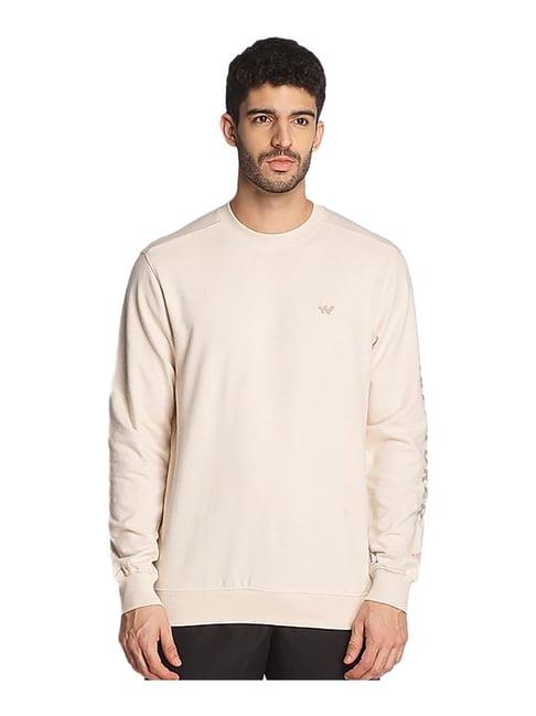 wildcraft beige round neck sweatshirt