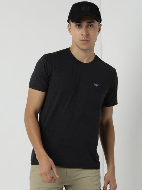 wildcraft black regular fit t-shirt