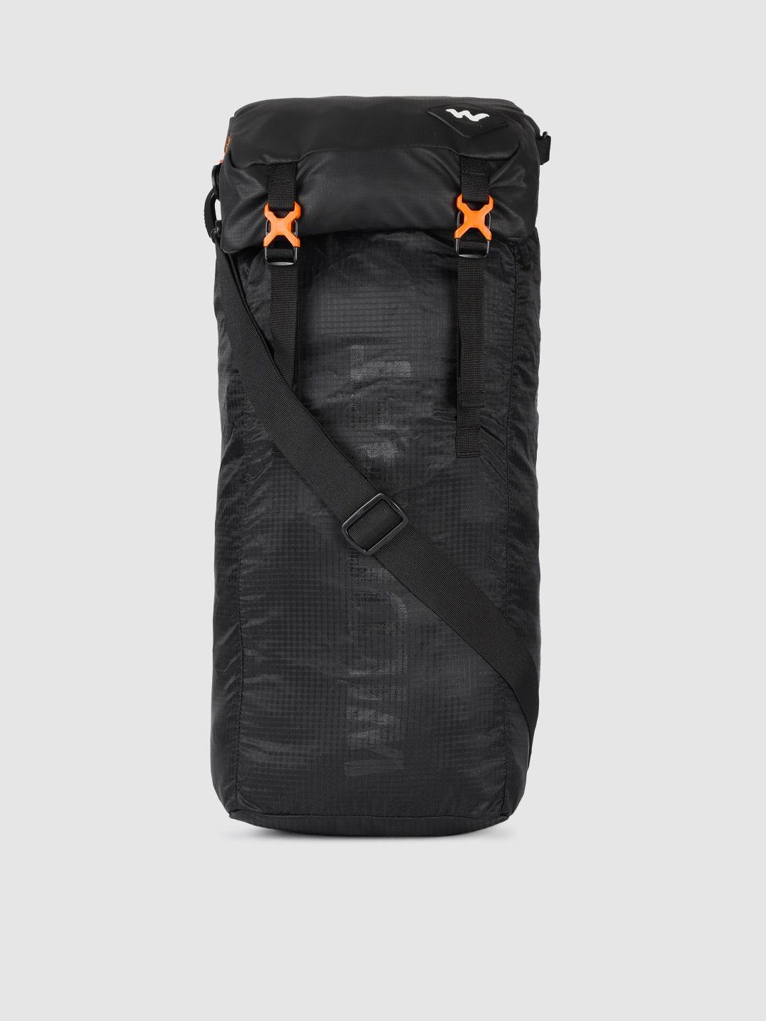 wildcraft black solid veloce foldable & convertible messenger bag