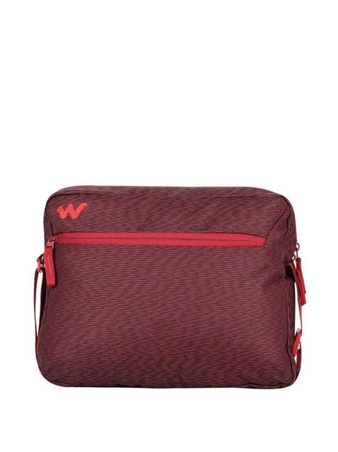 wildcraft burgundy solid medium cross body bag