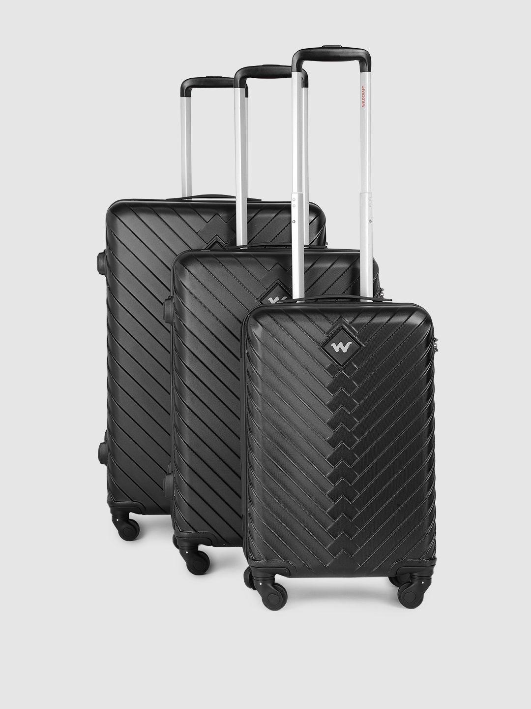 wildcraft citron set of 3 trolley suitcases - cabin, medium & large