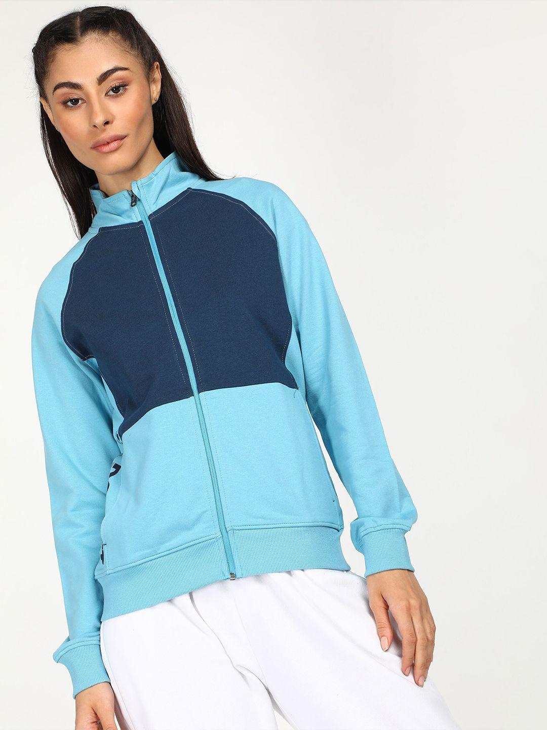 wildcraft colourblocked detachable hood cotton sweatshirt