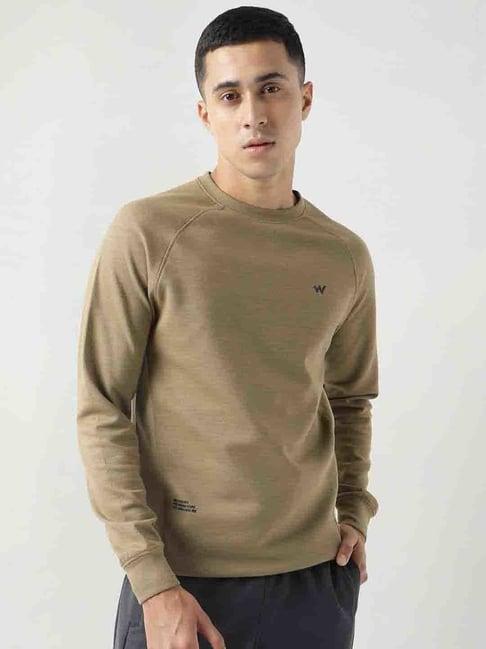 wildcraft dark beige regular fit sweatshirt