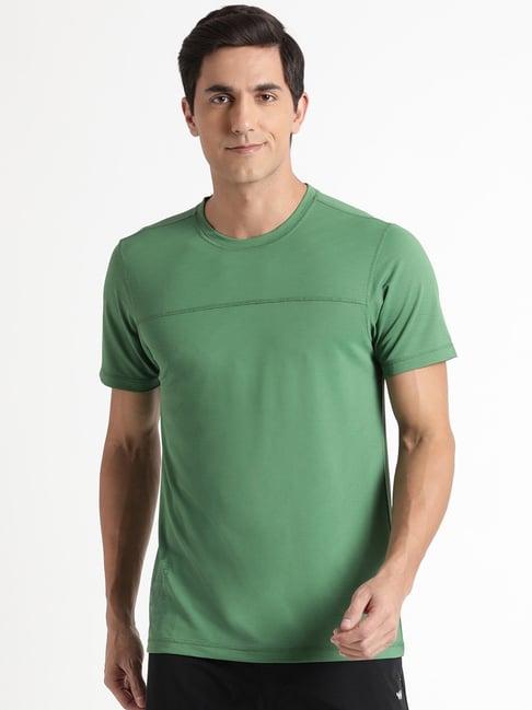 wildcraft green  regular fit sports t-shirt