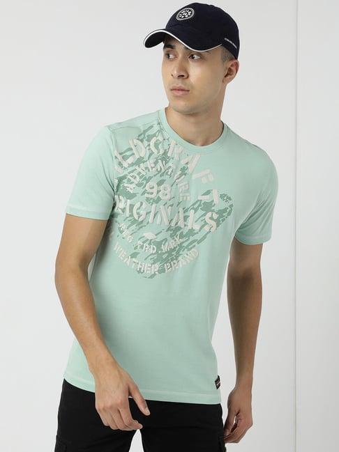 wildcraft green cotton regular fit printed t-shirt