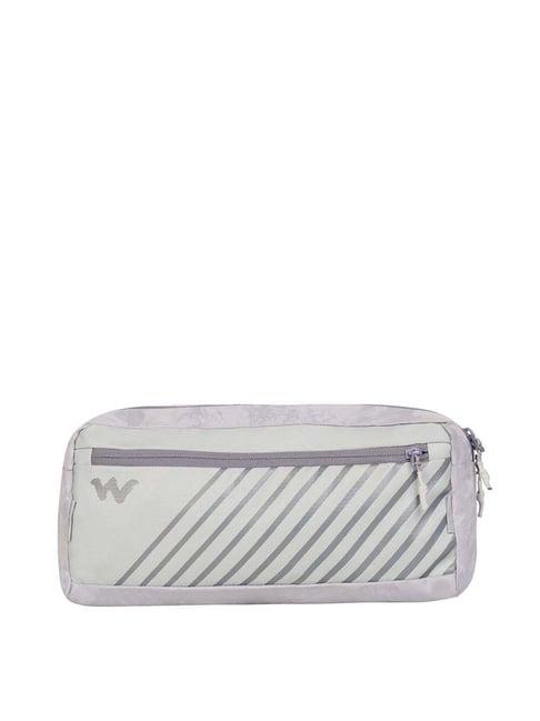 wildcraft grey striped medium cross body bag