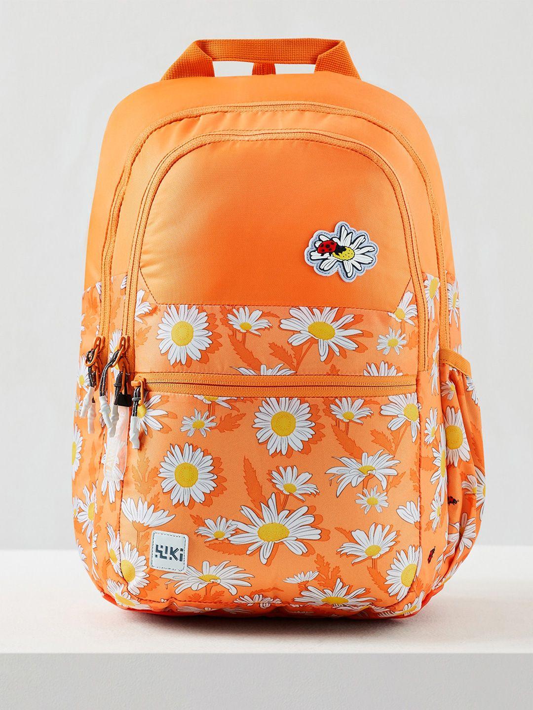 wildcraft kids floral printed 18 inch laptop climacool backpack