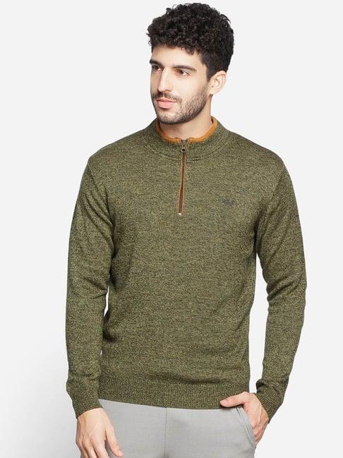 wildcraft light olive regular fit sweater
