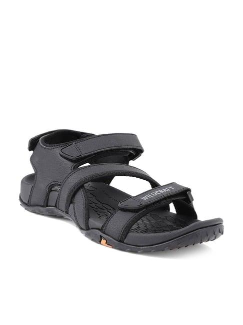 wildcraft men's zemu+ black floater sandals