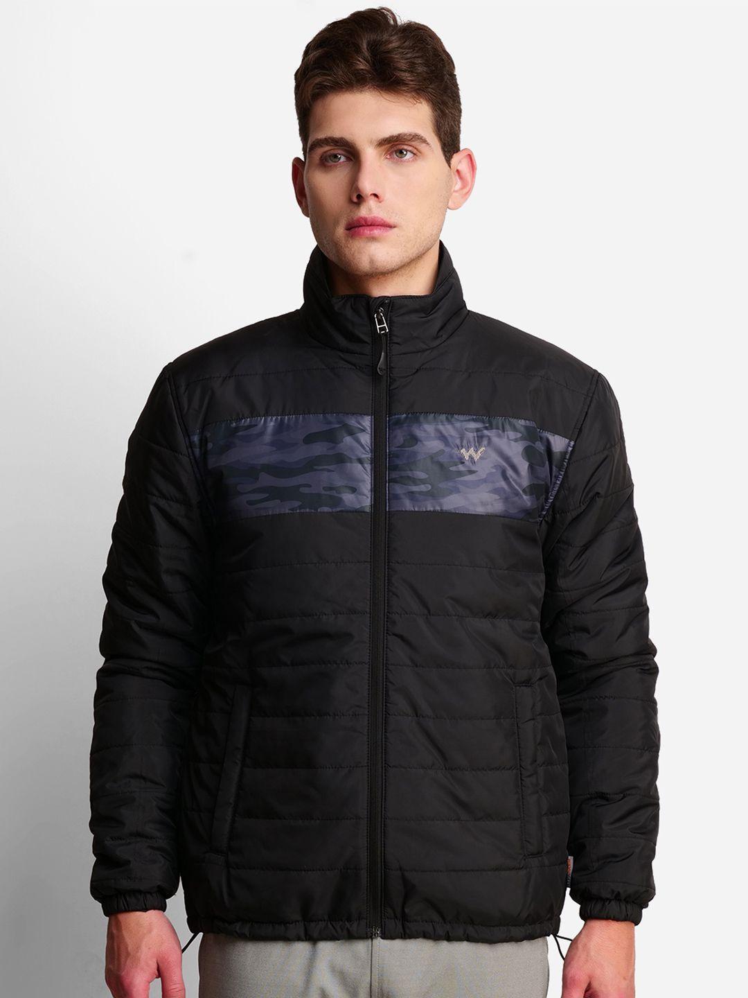 wildcraft men black windcheater puffer jacket