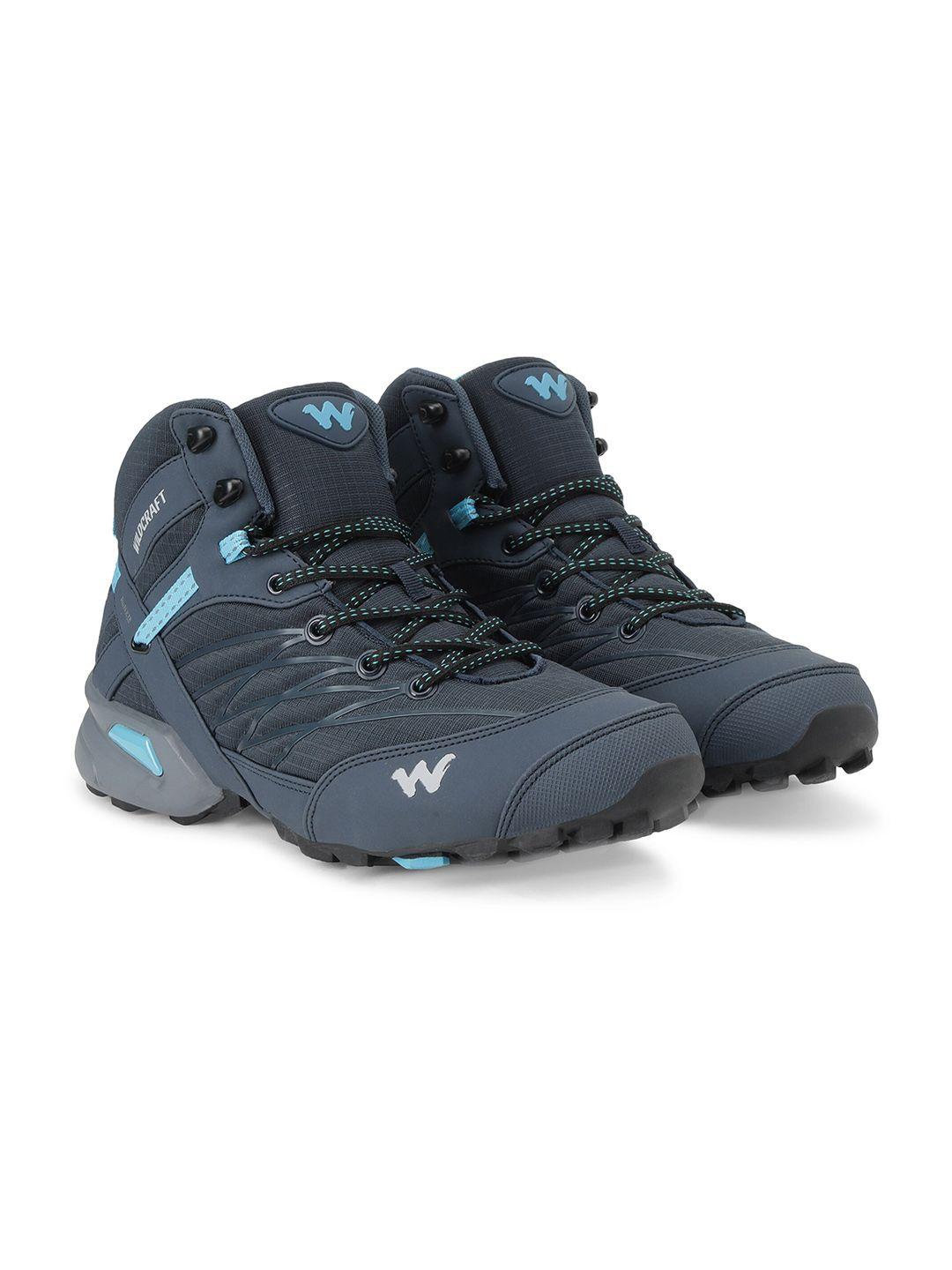 wildcraft men blue high-top trekking shoes