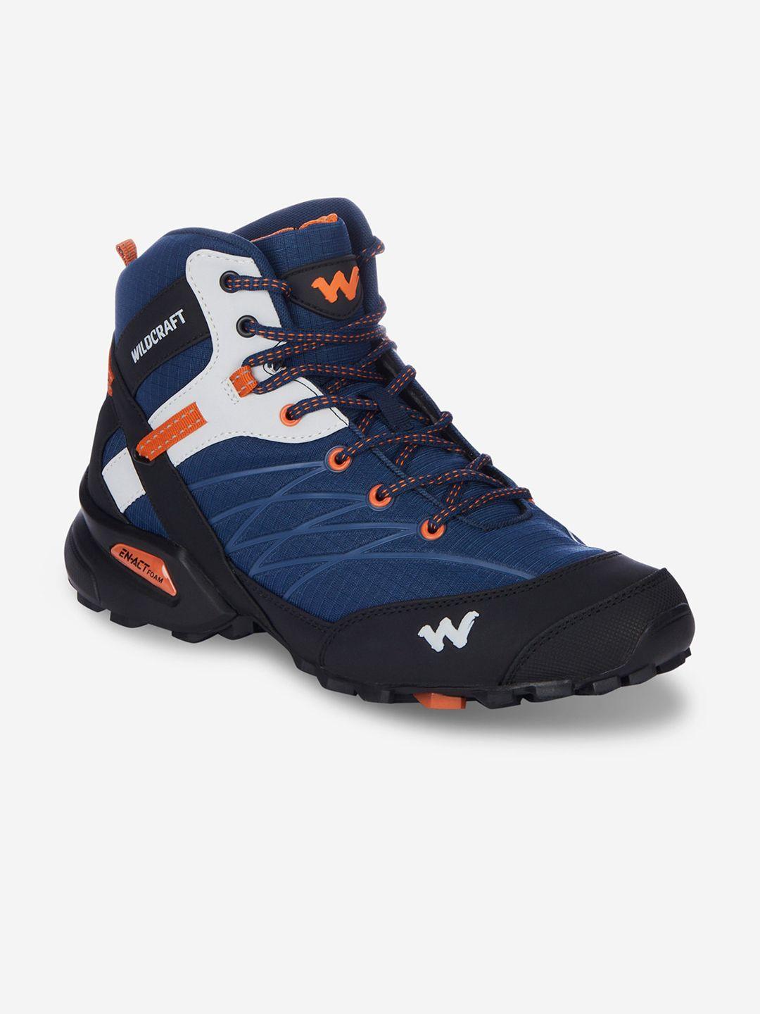 wildcraft men colourblocked high-top trekking shoes