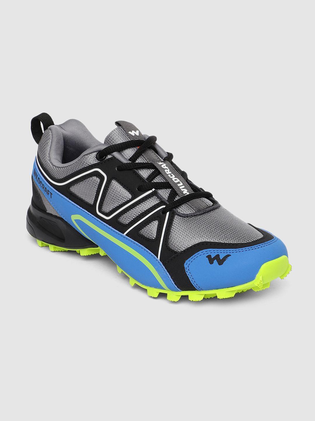 wildcraft men grey & blue volga trekking shoes