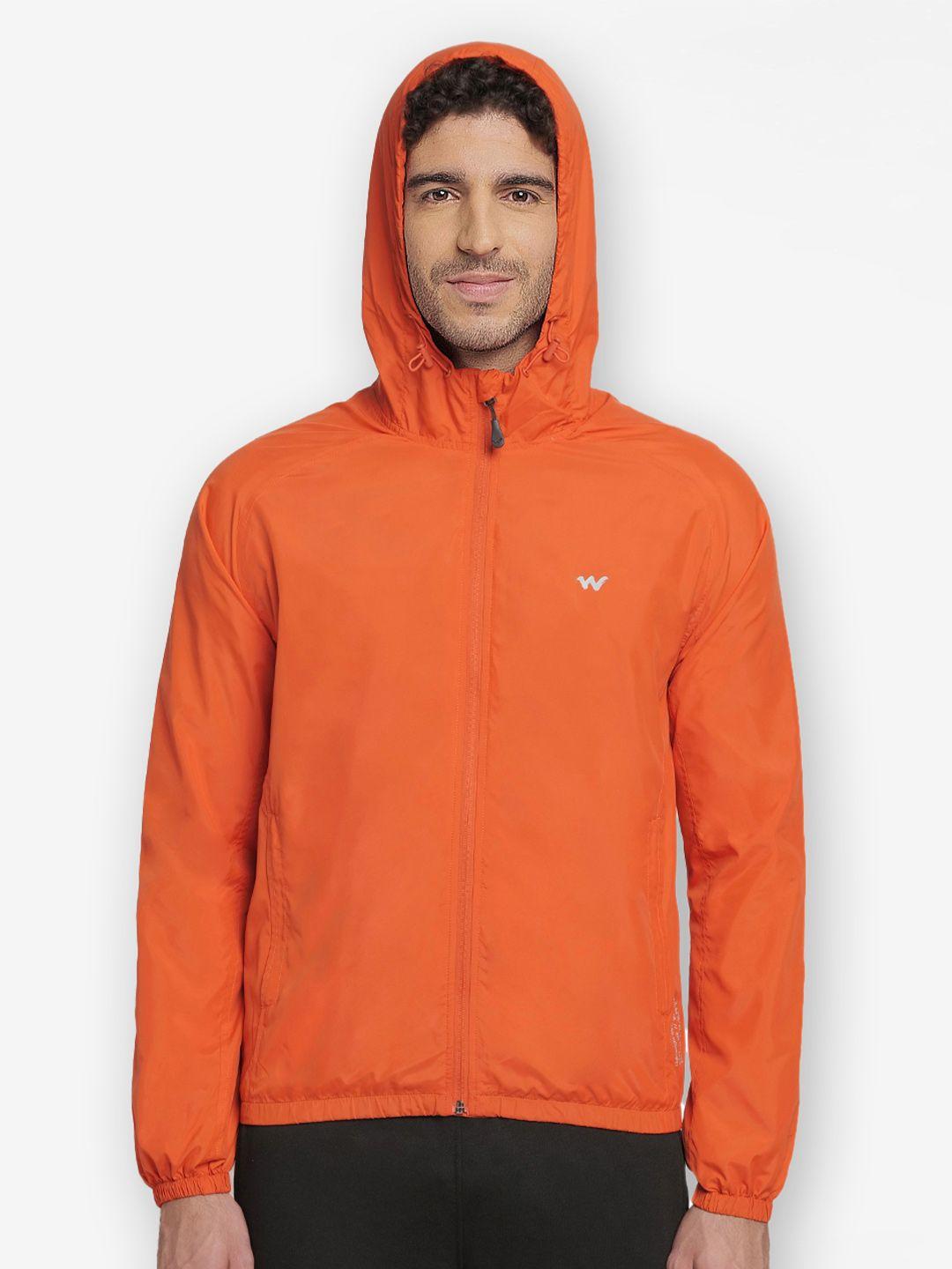 wildcraft men orange water resistant sporty jacket