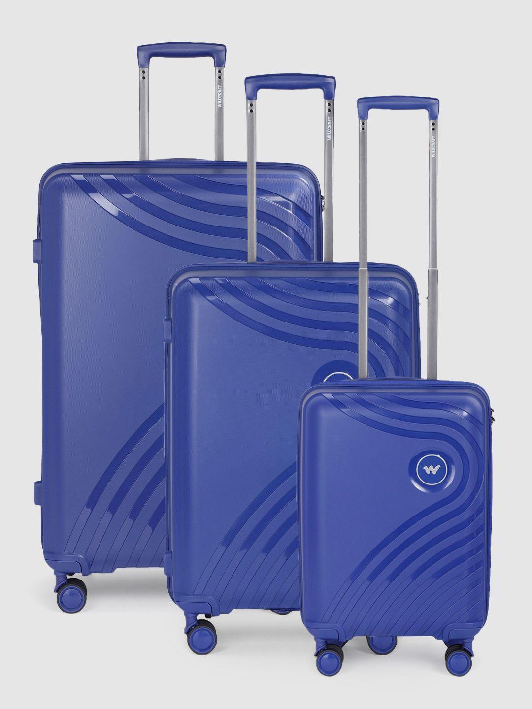 wildcraft onyx set of 3 trolley suitcases - cabin, medium & large