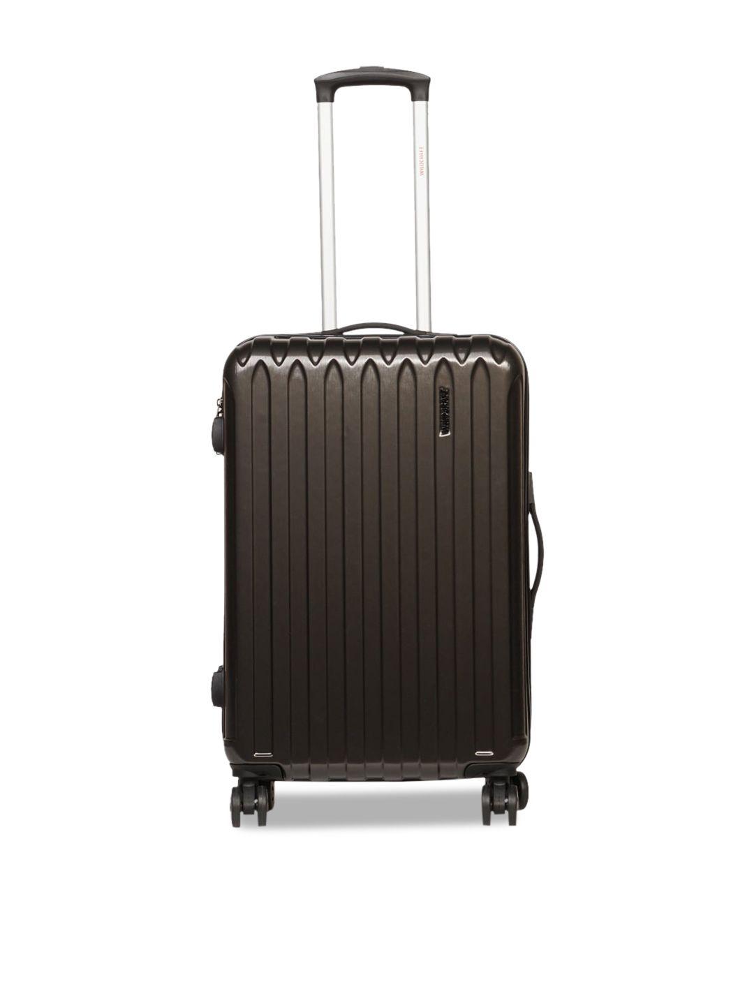 wildcraft pegasi striped medium hard sided trolley suitcase