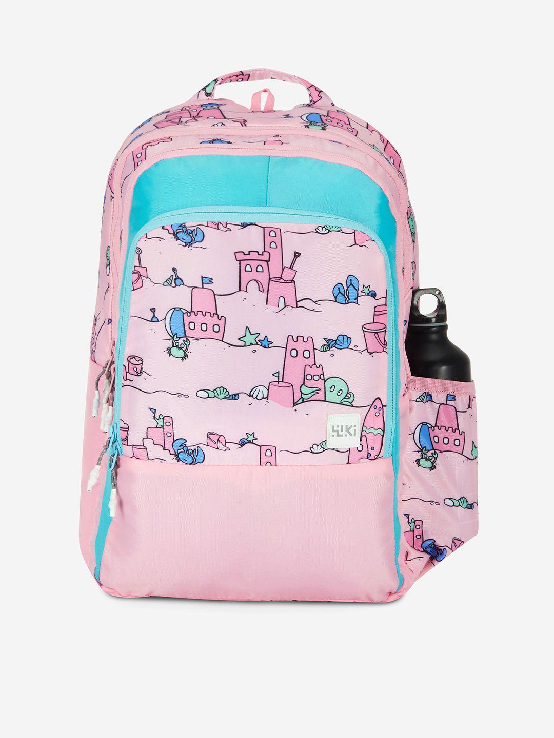 wildcraft pink & blue graphic printed wiki champ 5 backpack