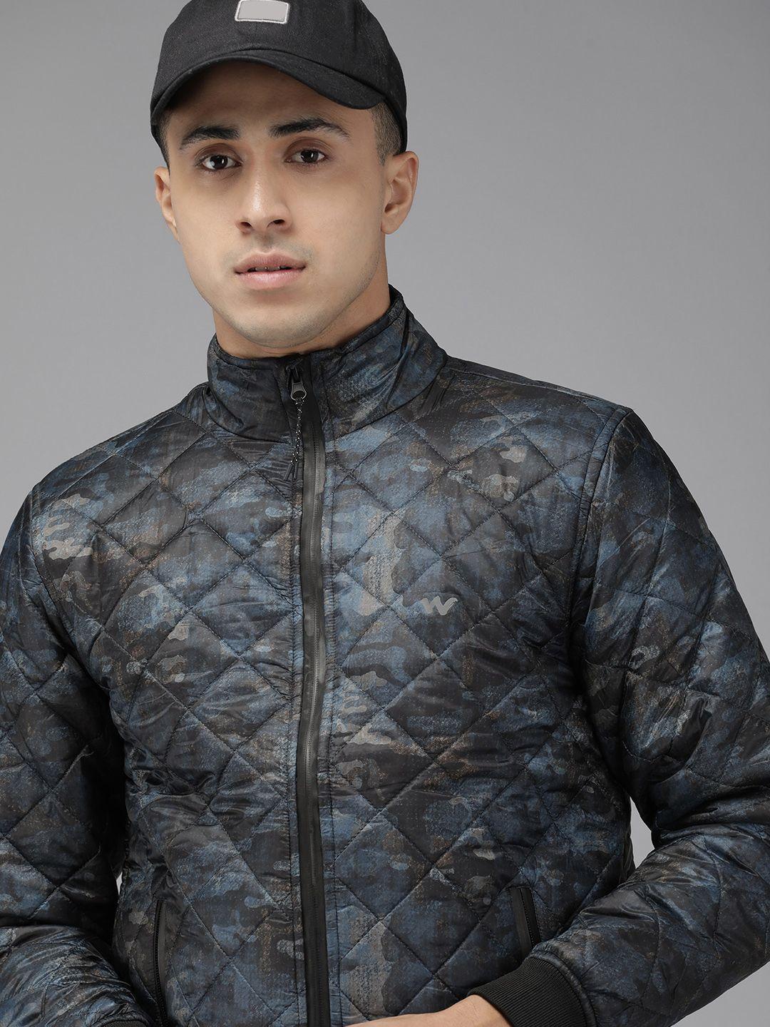 wildcraft printed water resistant quilted jacket