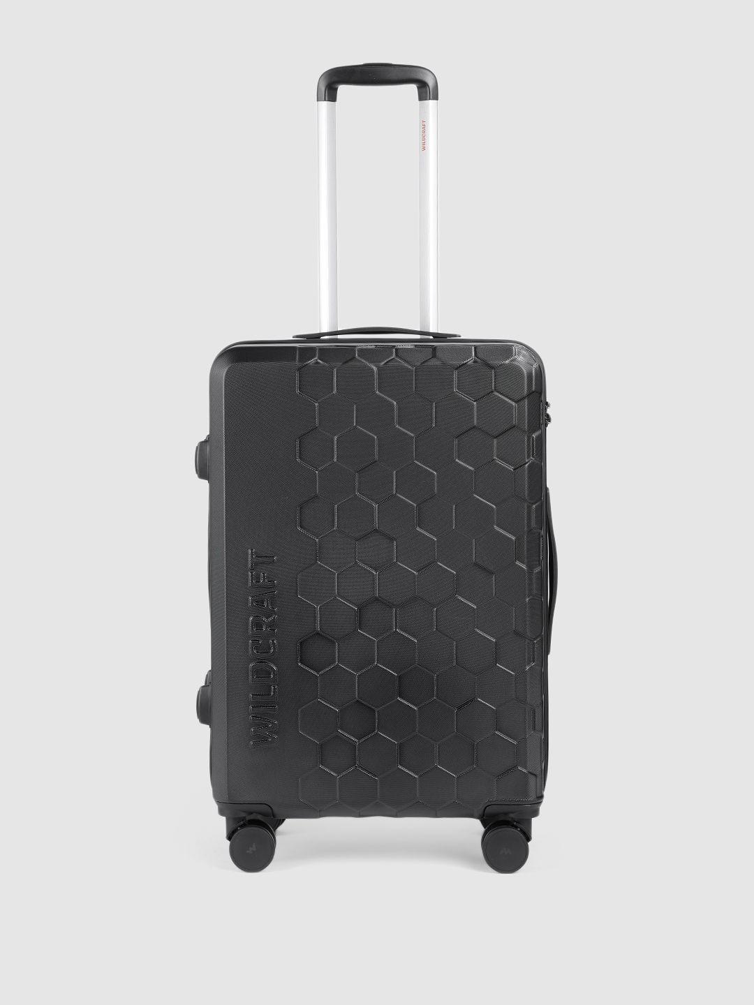 wildcraft pyxis textured hard  sided large trolley suitcase