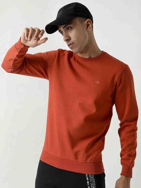 wildcraft rust regular fit sweatshirt