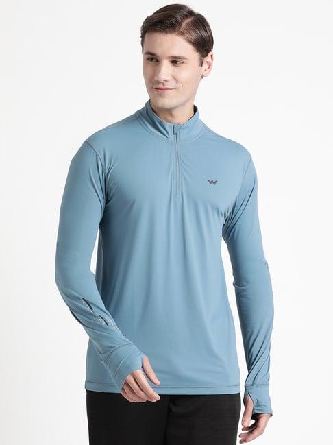 wildcraft teal  regular fit sports t-shirt