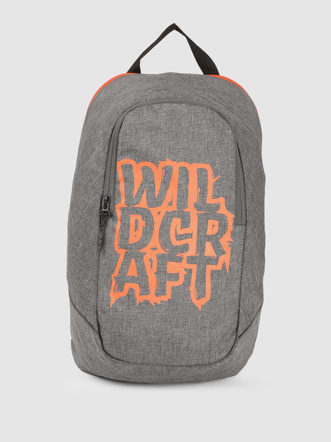 wildcraft unisex bean grey_mel_2 brand logo printed backpack