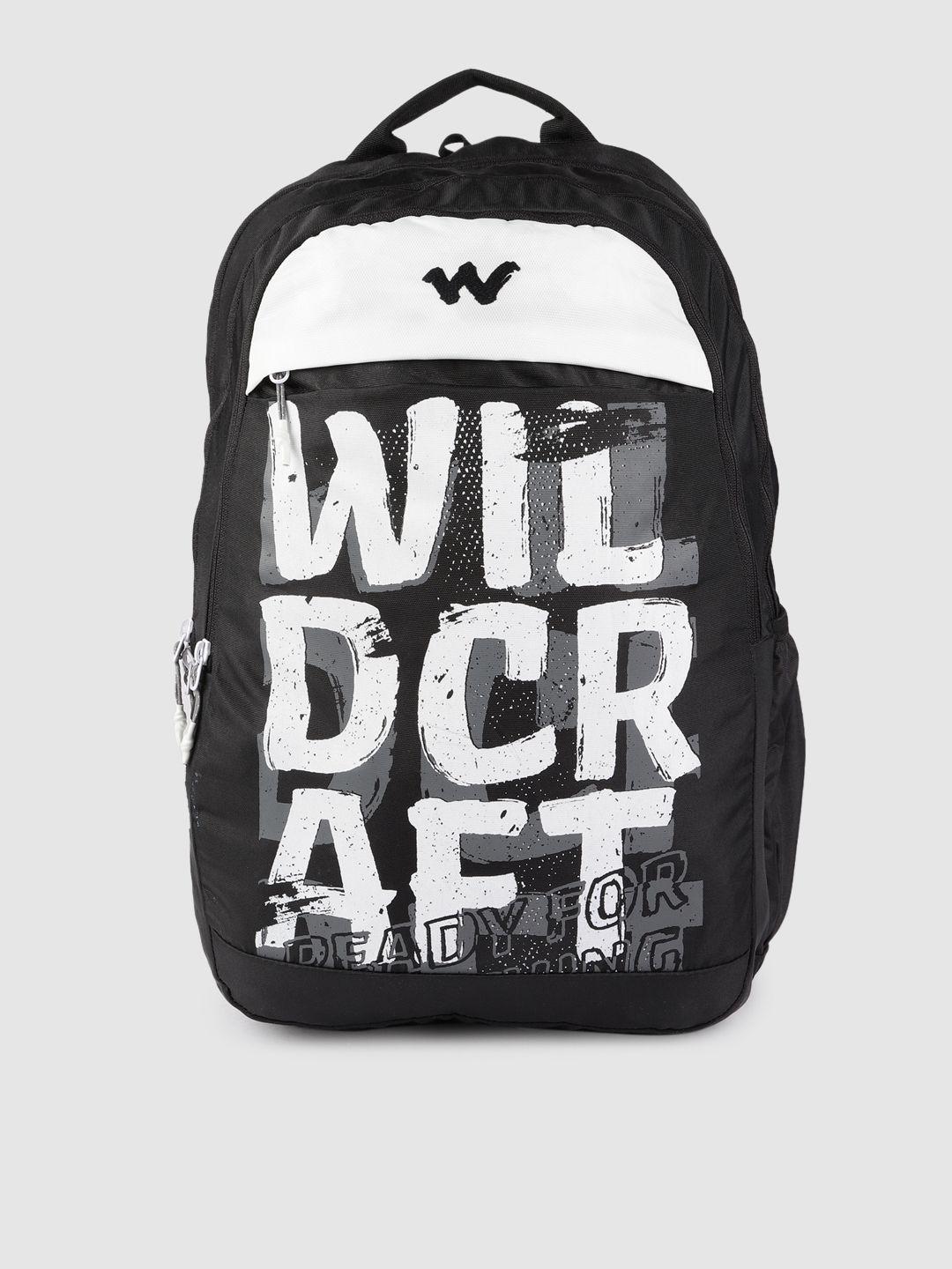 wildcraft unisex black & white brand logo printed backpack lp 10