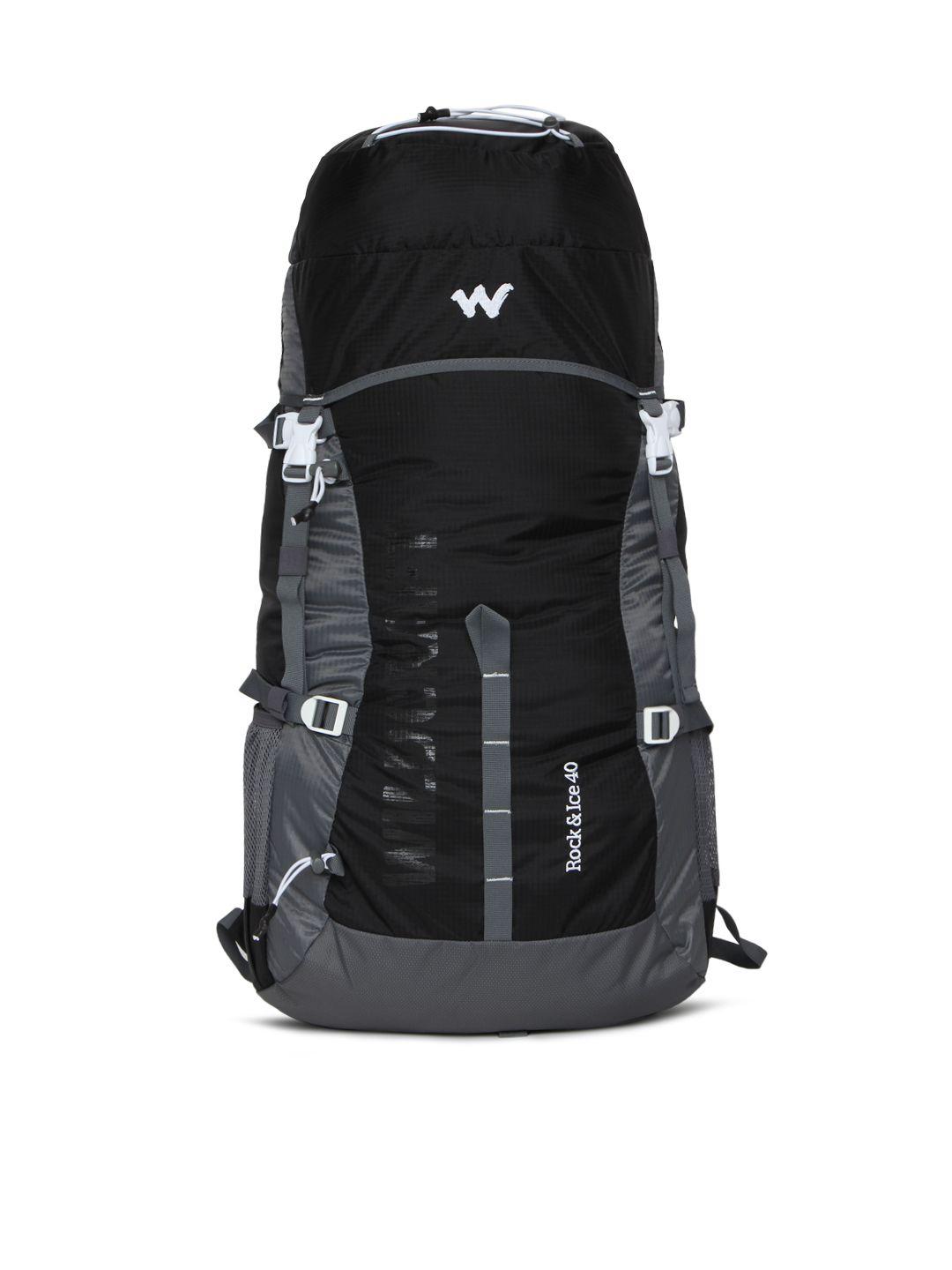 wildcraft unisex black and grey rock & ice 40 rucksack