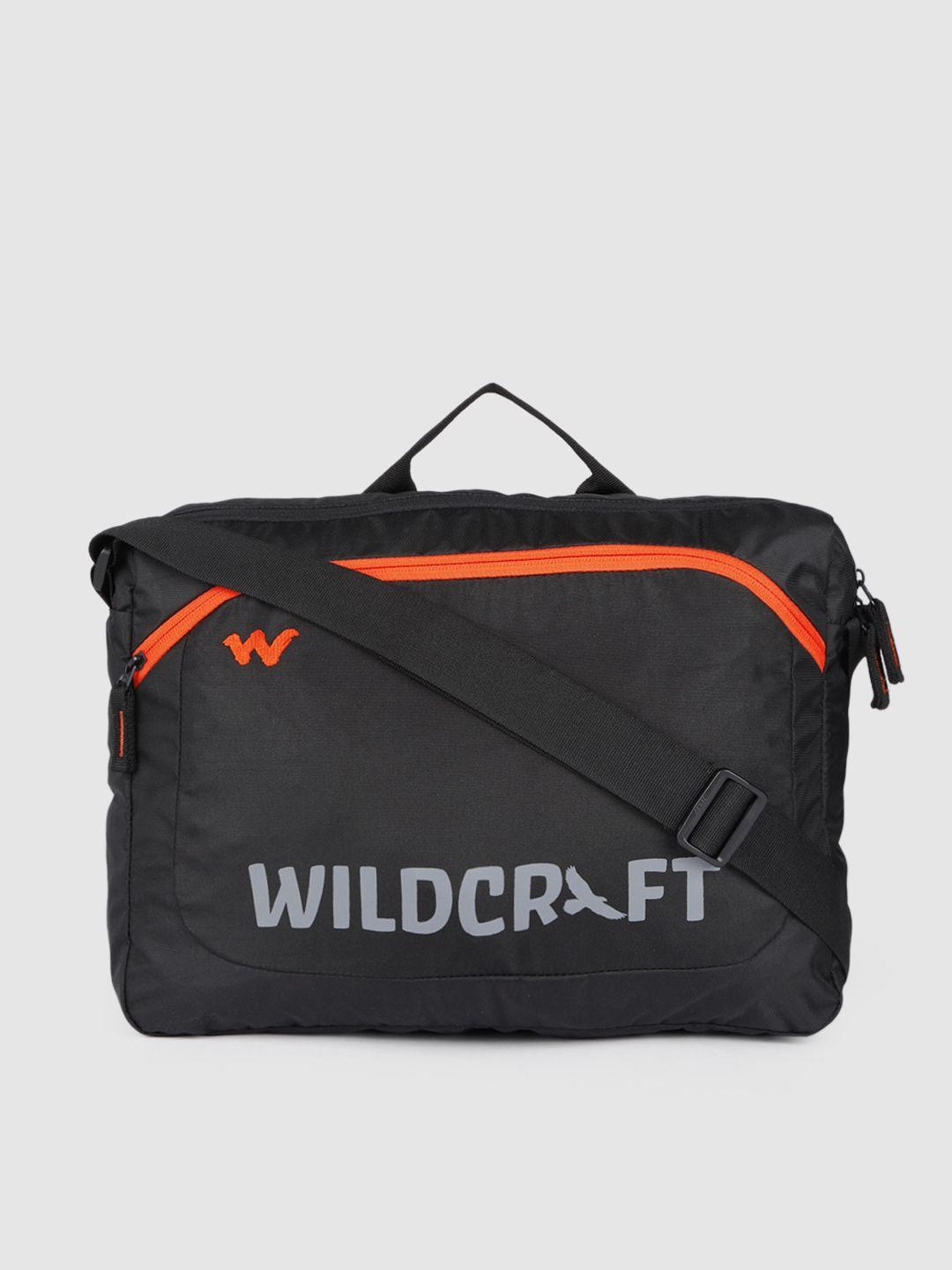 wildcraft unisex black forerunner 1 brand logo printed messenger bag