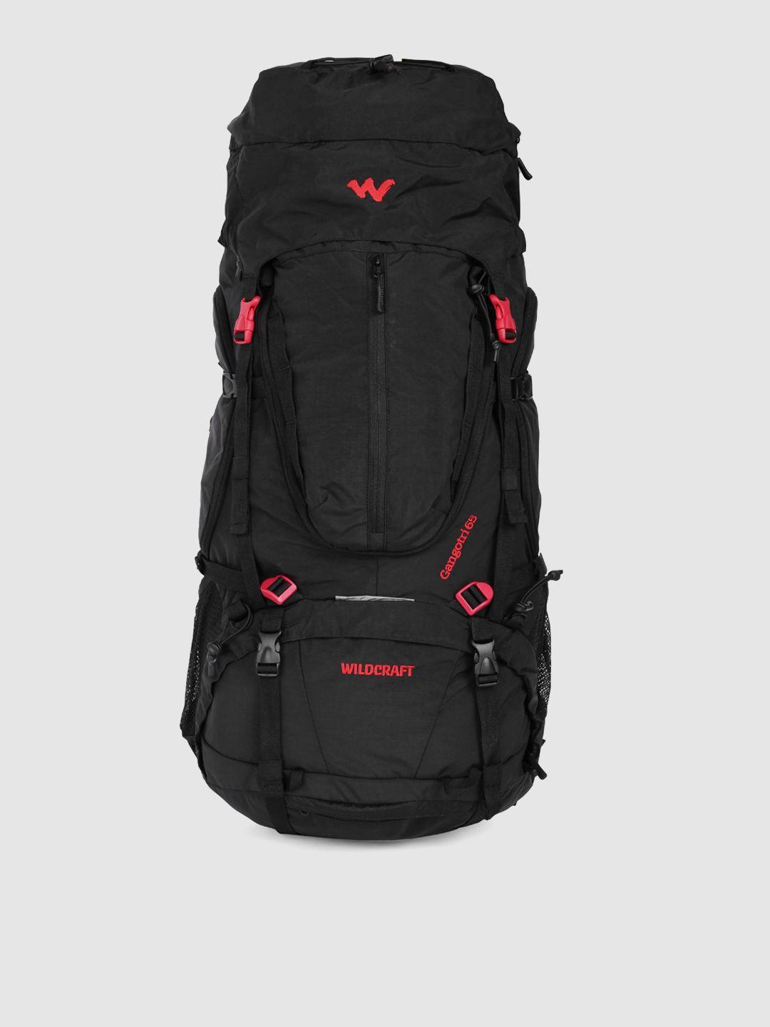 wildcraft unisex black gangotri 65 brand logo rucksack