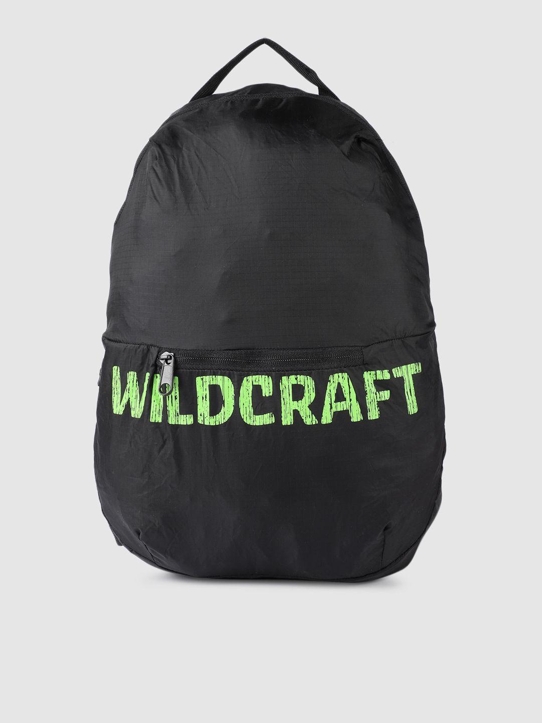 wildcraft unisex black pac n go bp 2 printed backpack