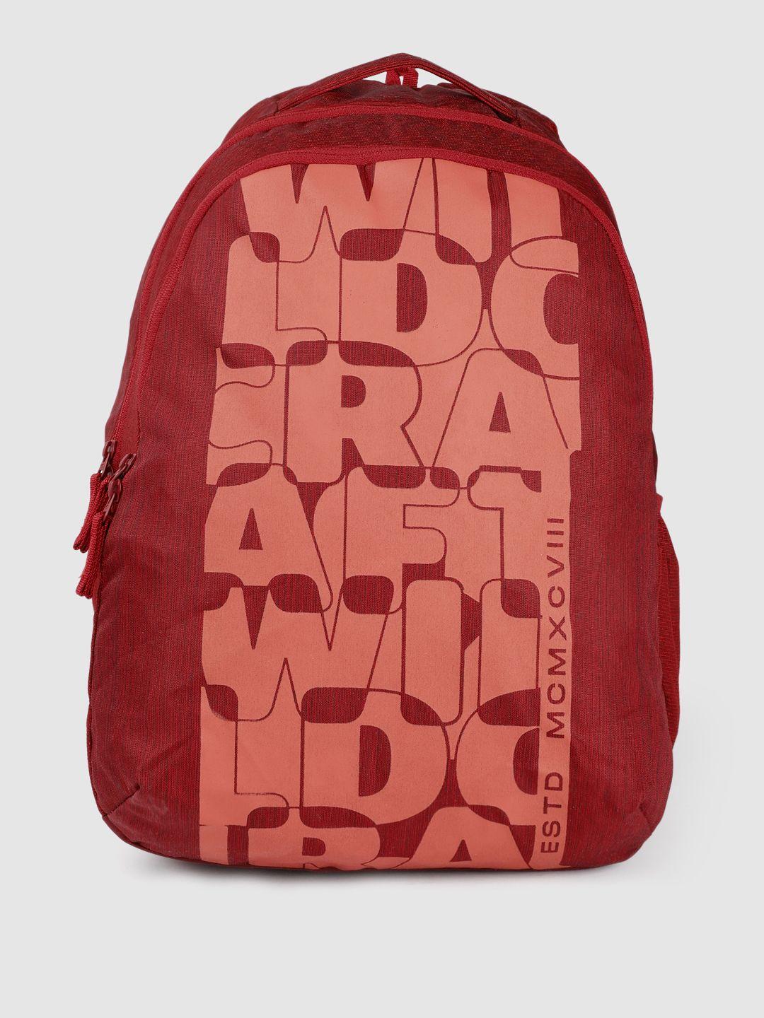 wildcraft unisex blaze 35 typography printed backpack