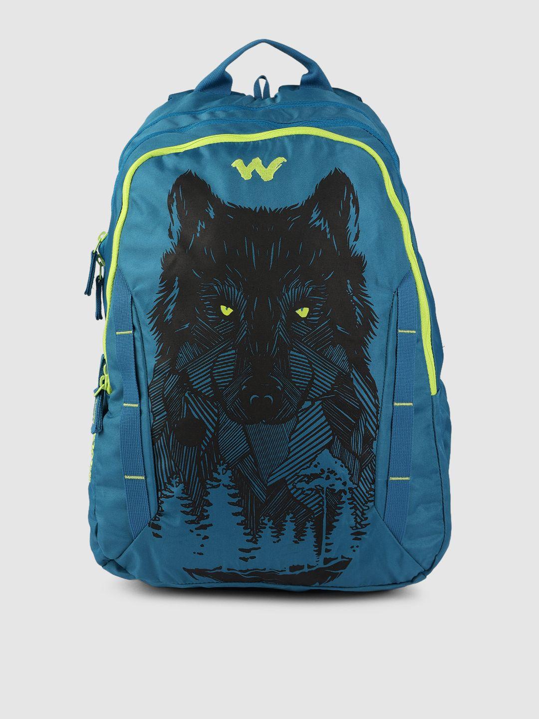 wildcraft unisex blue & black graphic printed daredevil backpack