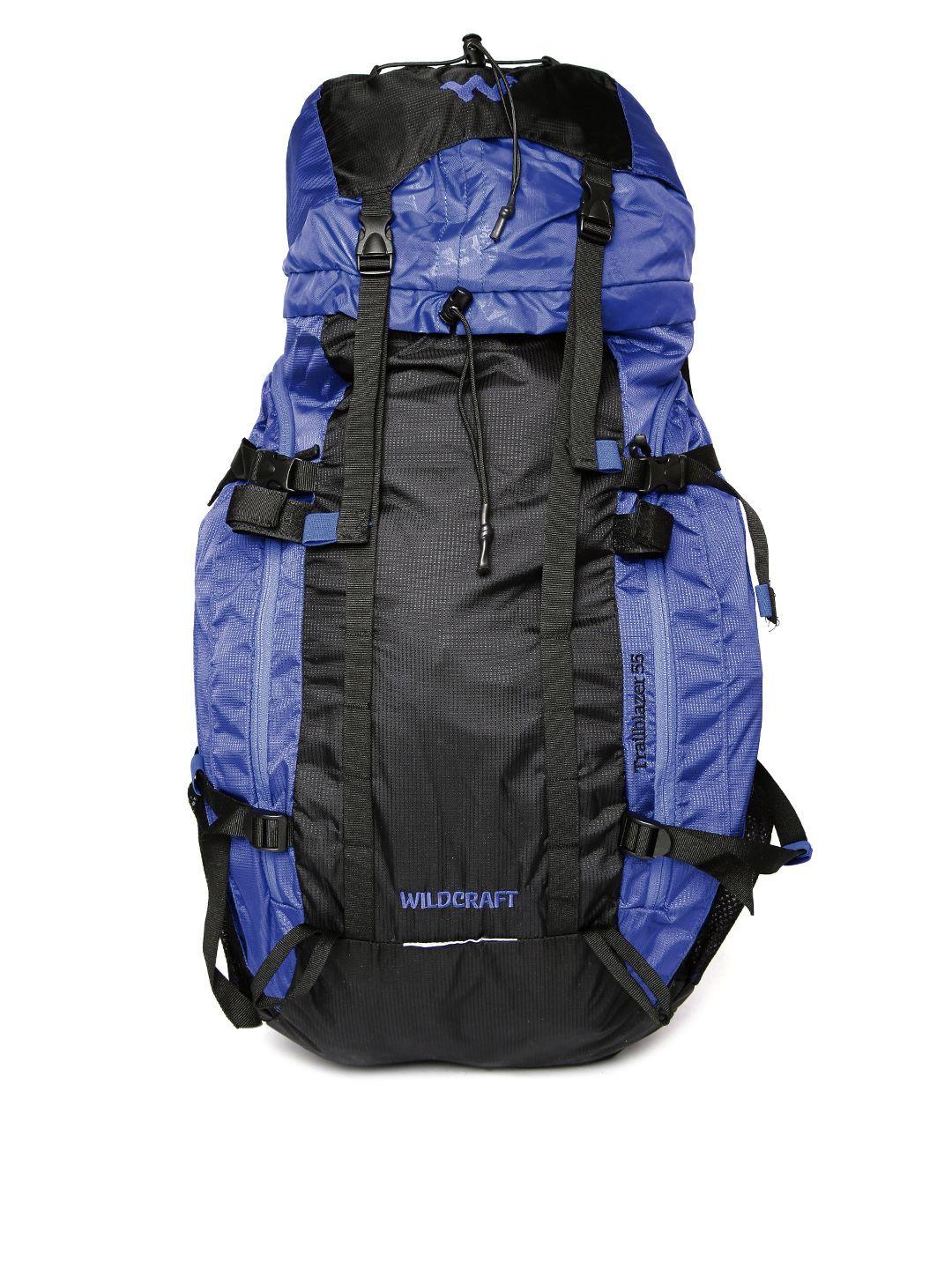 wildcraft unisex blue & black trailblazer plus rucksack
