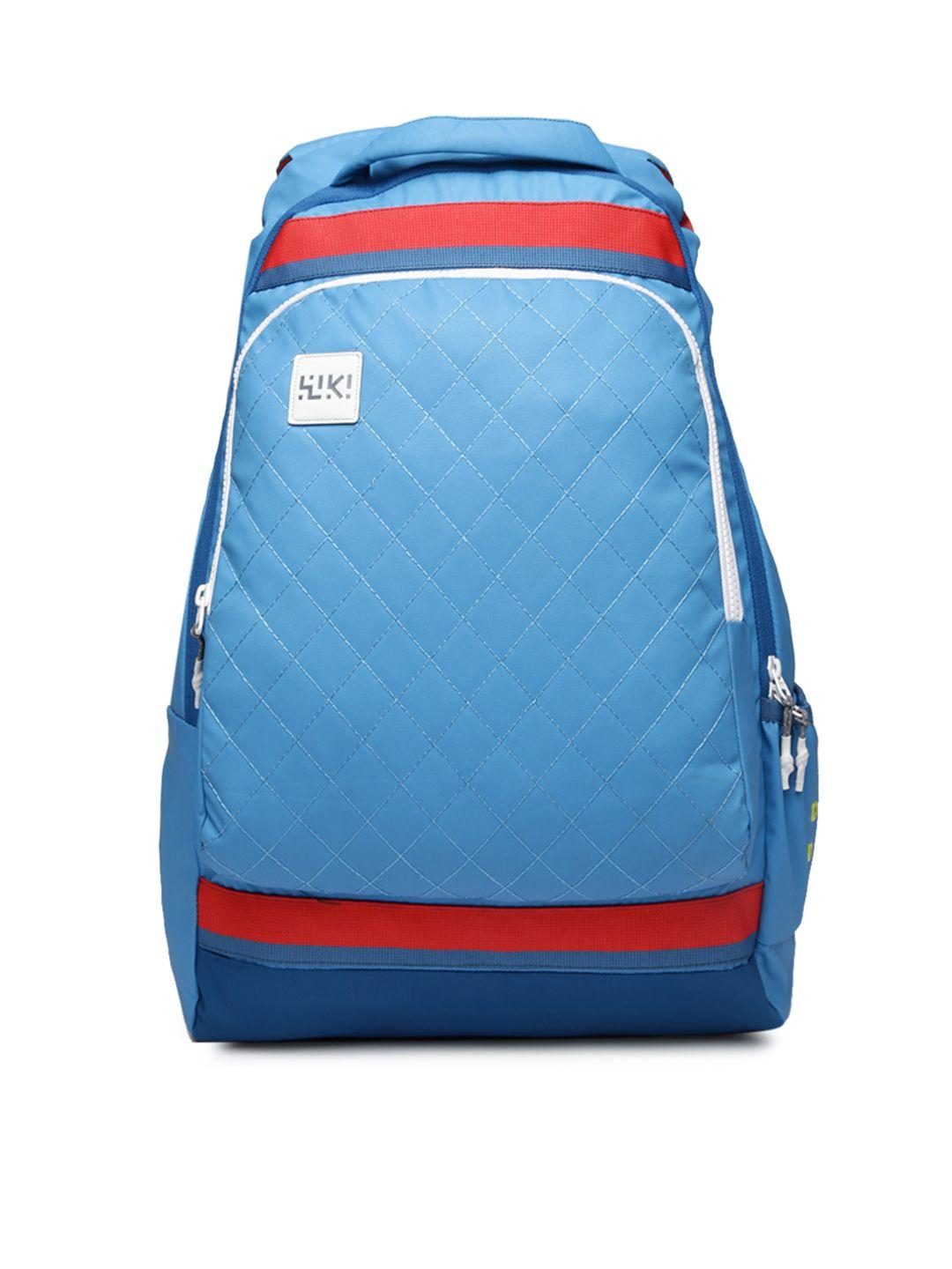 wildcraft unisex blue & red colourblocked backpack