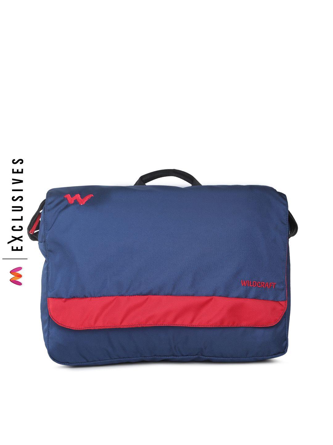 wildcraft unisex blue & red courier 3 messenger bag