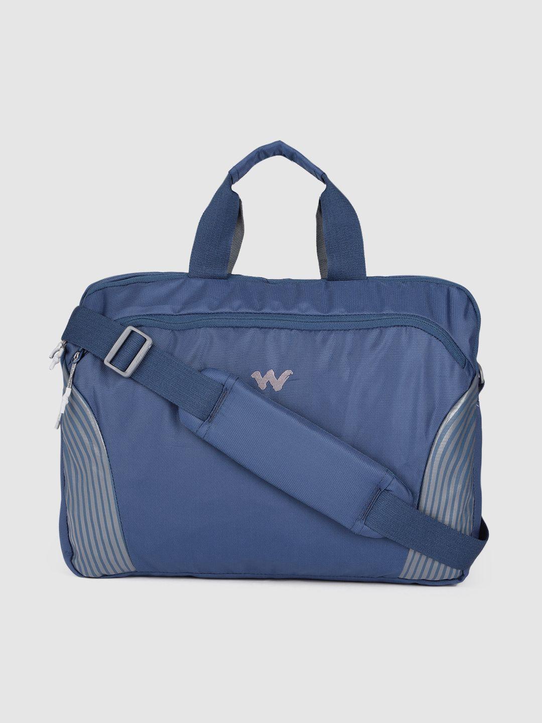 wildcraft unisex blue apex 1 striped messenger bag