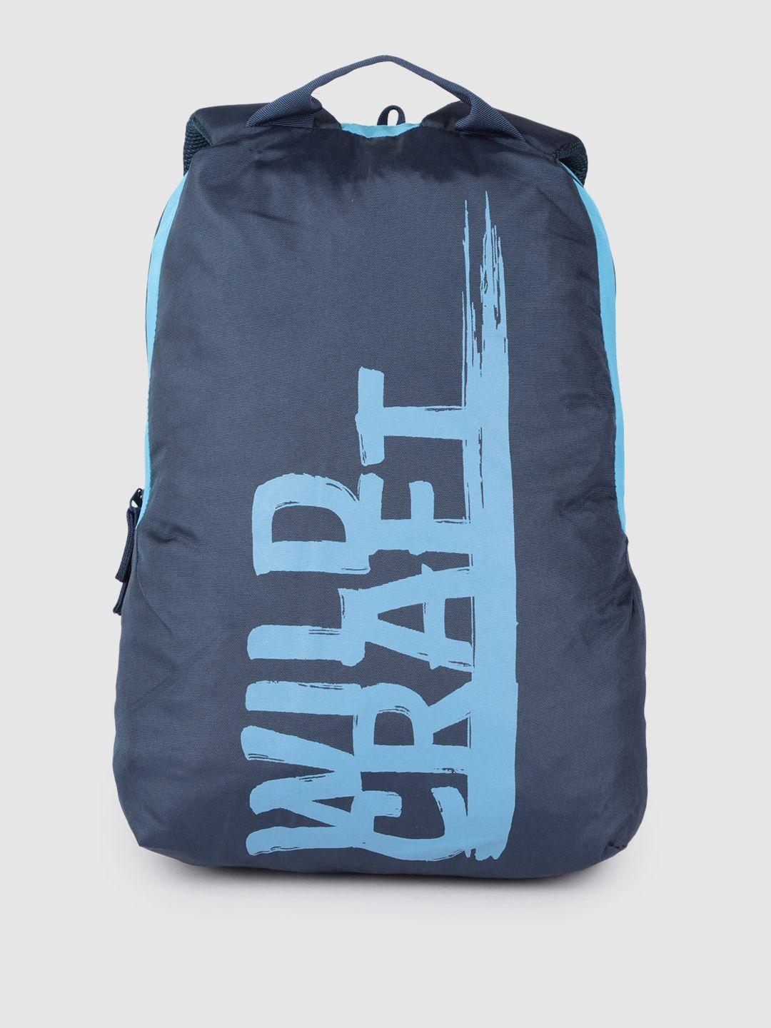 wildcraft unisex blue brand logo print backpack