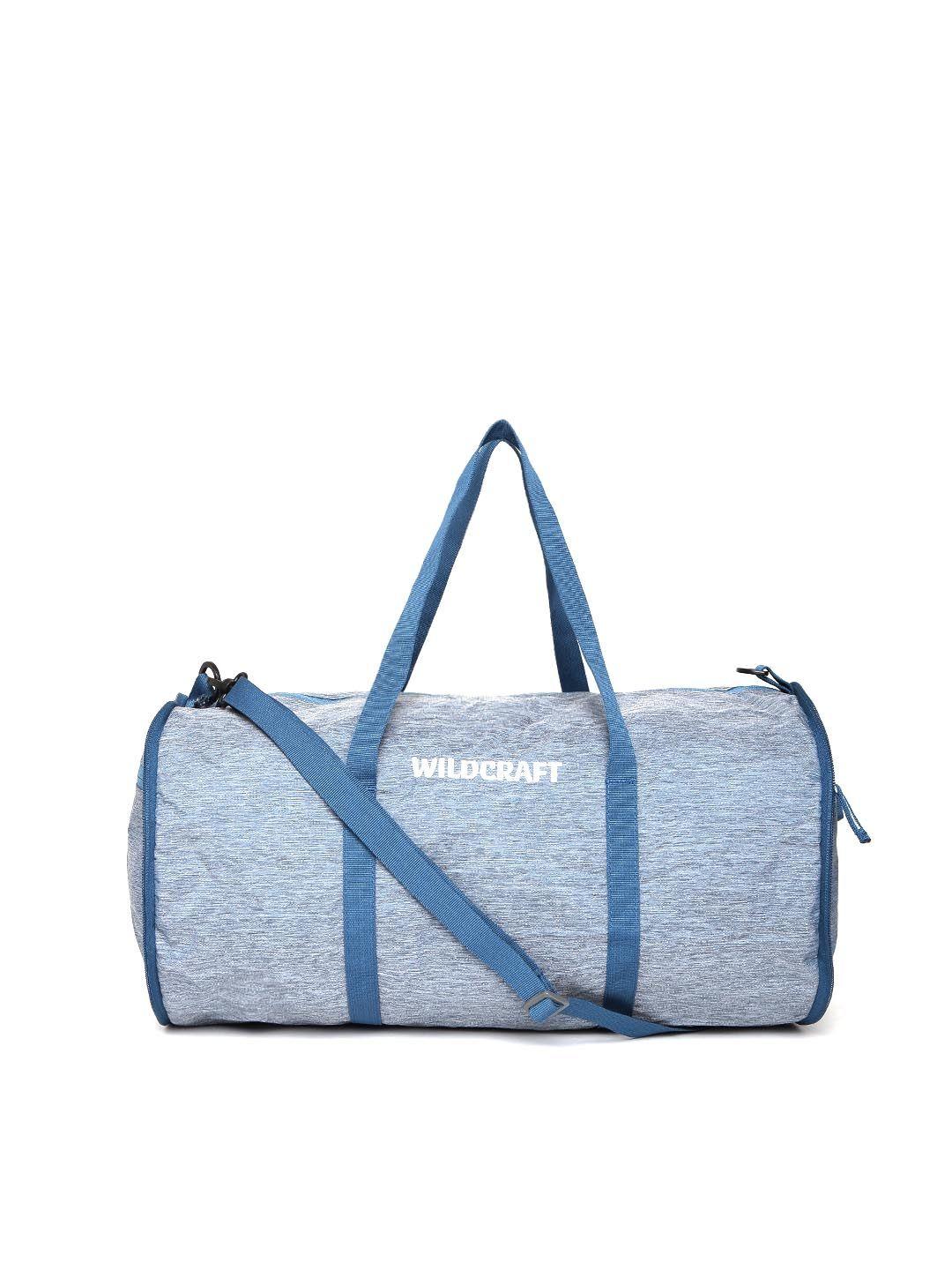 wildcraft unisex blue frisbee new foldable duffel bag with shoulder strap