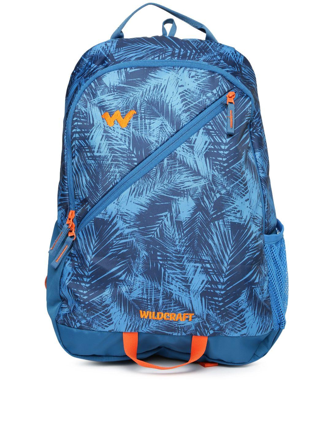 wildcraft unisex blue graphic backpack