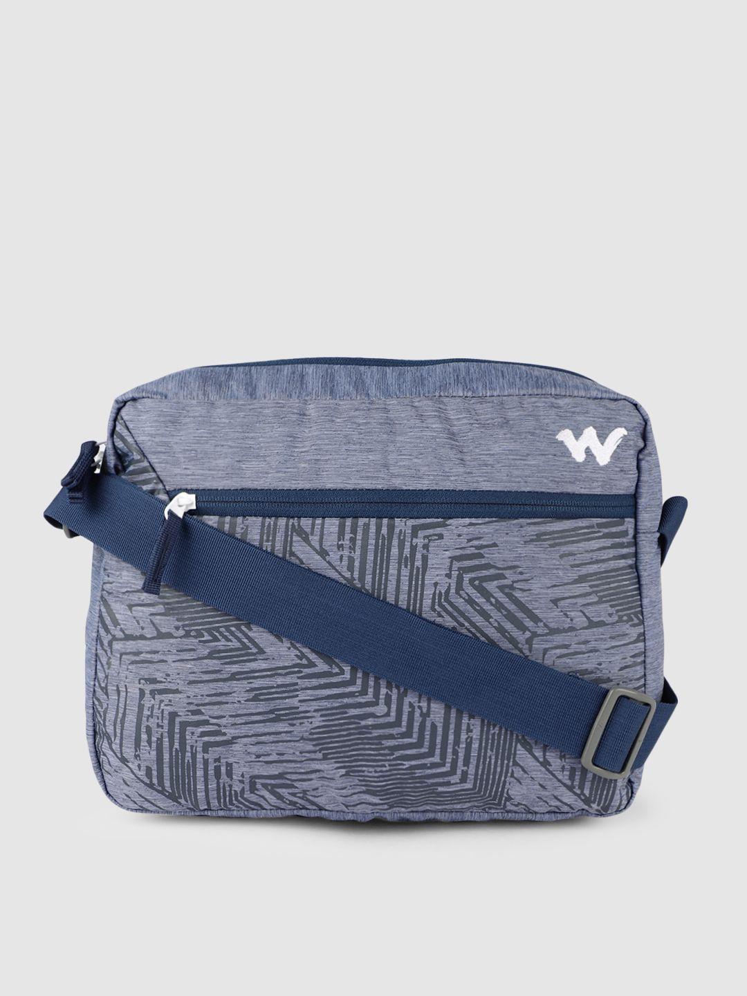 wildcraft unisex blue printed messenger bag
