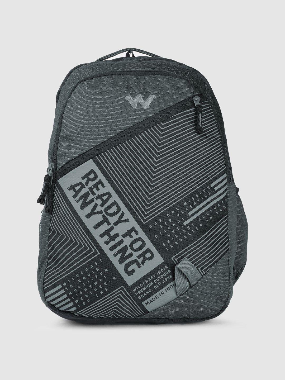 wildcraft unisex charcoal graphic backpack