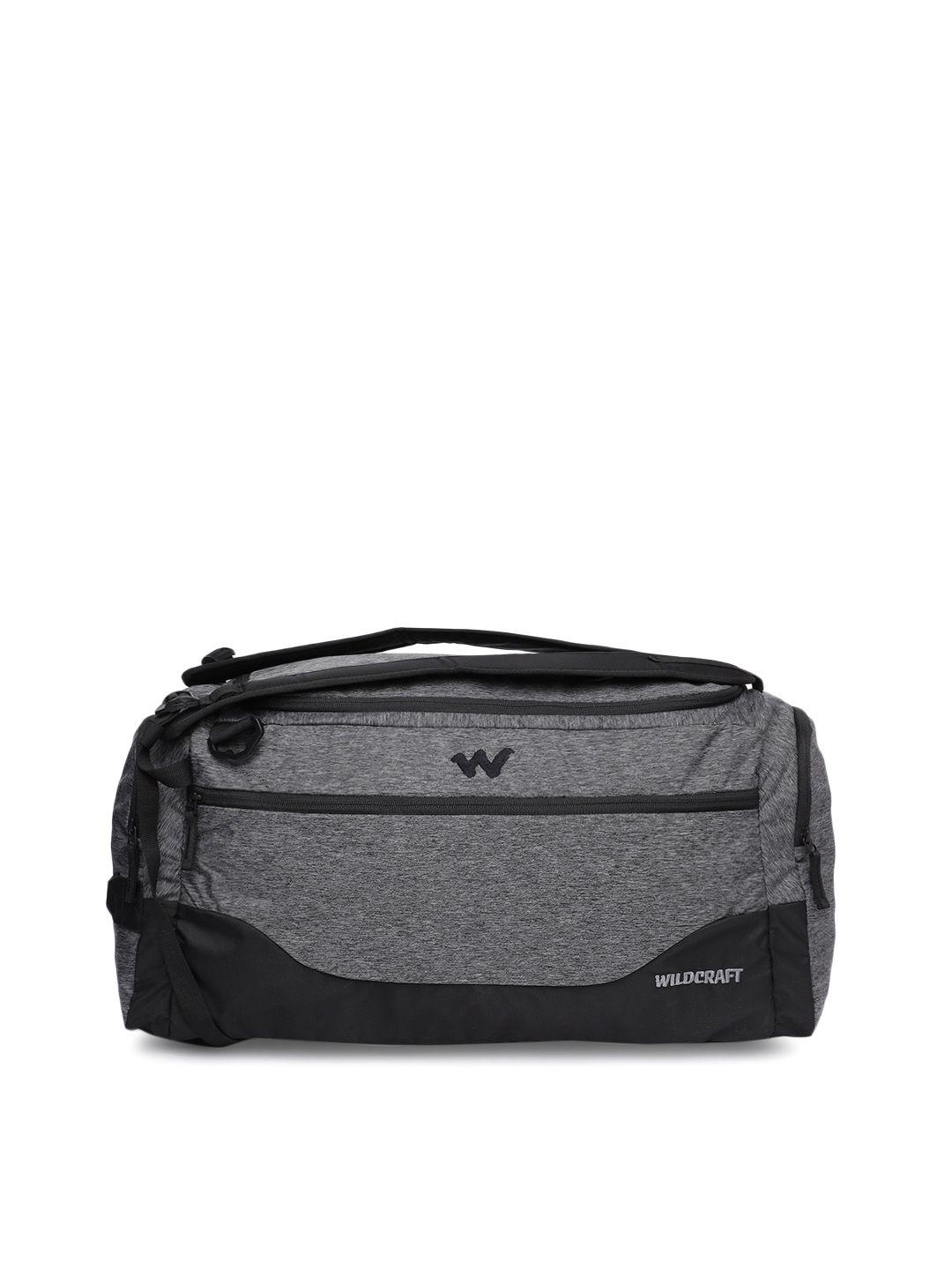 wildcraft unisex grey & black venturer colourblocked duffel bag